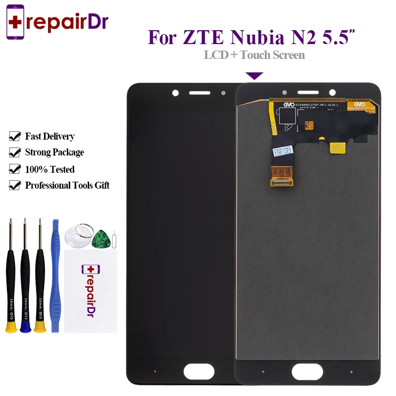 

100% Tested Working LCD Display Touch Screen Digitizer Assembly For ZTE Nubia N2 NX575J Black/White New For Nubia N2 Lcd Screen