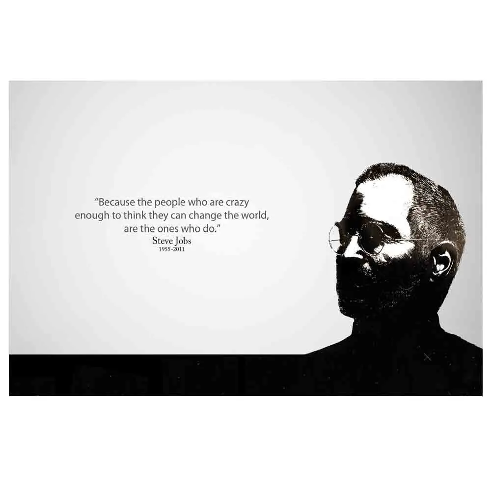 

TaaWaa Steve Jobs Motivational Poster Prints 16X24 20X30 Inch Celebrity Inspiration Wall Art Paintings Office Living Room Decor