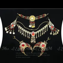 6 шт./партия Индийский танец живота одежда аксессуары для танца живота ожерелье набор украшений для женщин