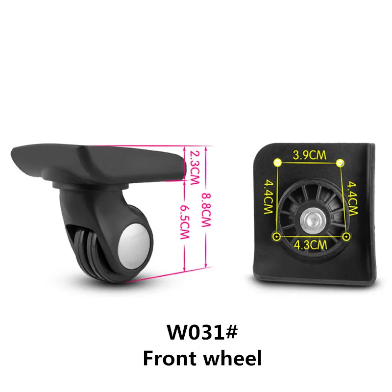 Замена багажных колес, тележка чемодан ремонт колес, колеса для чемодана/багажа, аксессуары для багажа ремонт W031 - Цвет: W031 Front wheel