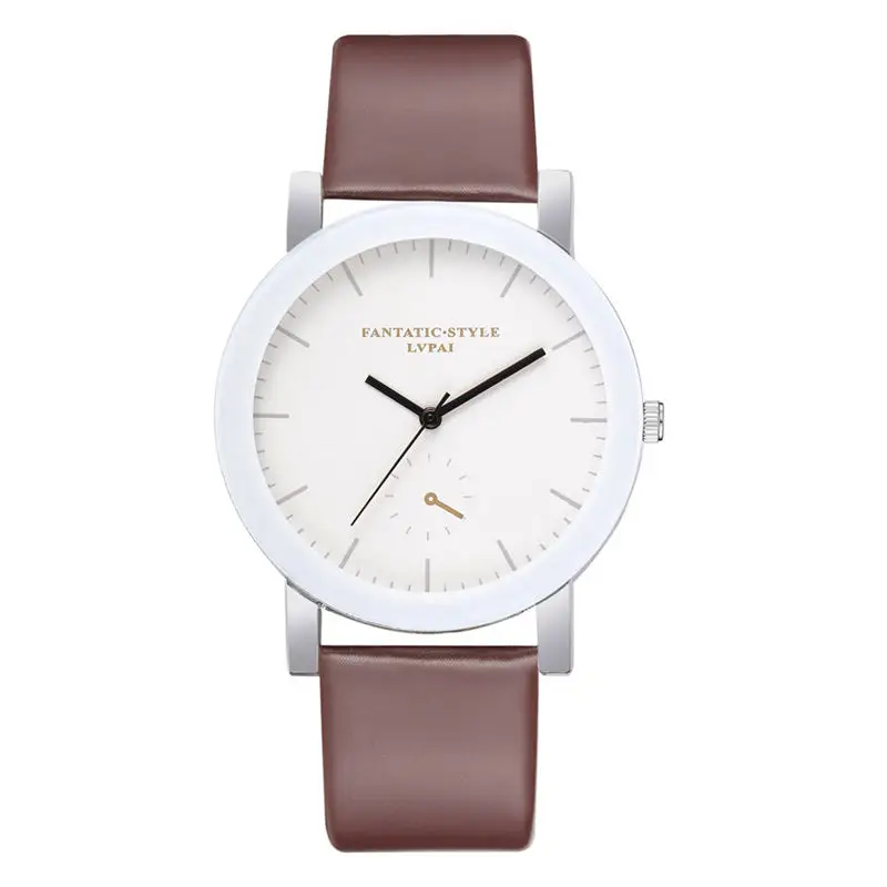 Новинка Lvpai брендовые кварцевые часы для женщин роскошный белый браслет часы Женское платье креативные часы Relojes Mujer - Цвет: Brown