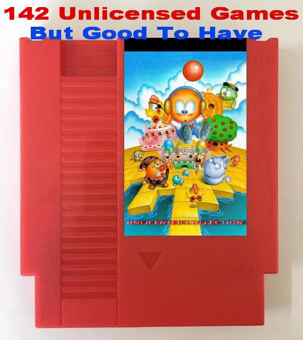 Unlicensed Collection 142 in 1 Game Cartridge for NES Console