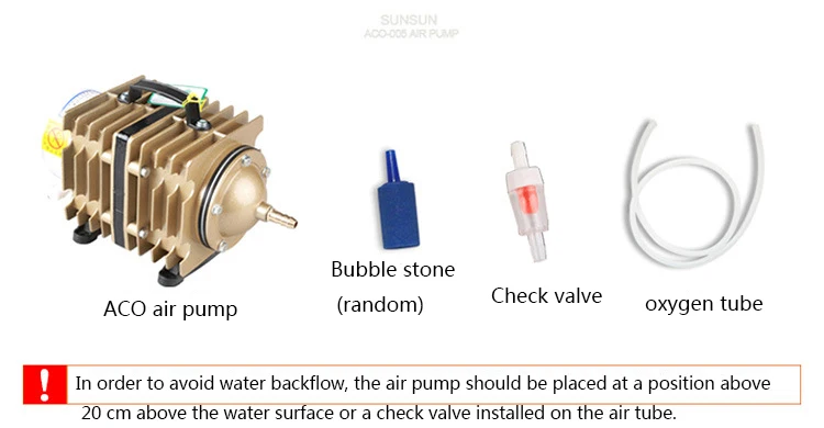 220 В SUNSUN Рыбный Пруд аквариум внешний аэрационный насос ACO-001 кислородный аэратор с насосом воздушный насос 20 Вт