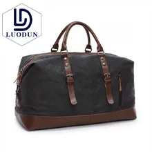 LUODUN холщовые кожаные мужские дорожные сумки для переноски багажа, сумки для мужчин, сумки для путешествий, большая сумка для путешествий, рюкзак для сна