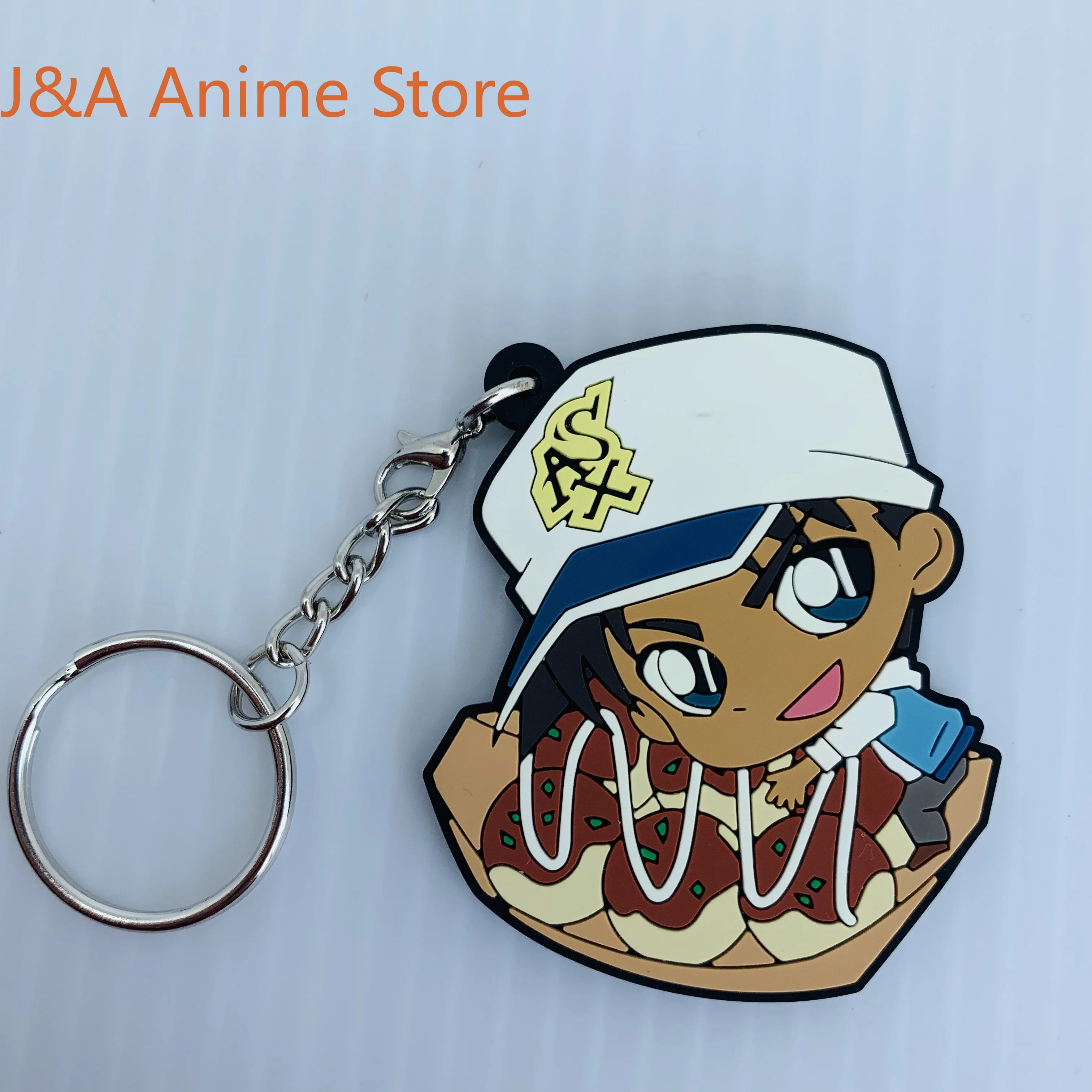 

Anime Rubber Keychains Detective Conan Edogawa Kona Haibara Ai Hattori Heiji Furuya Rei Key Chains Bag Pendant Charms Gifts