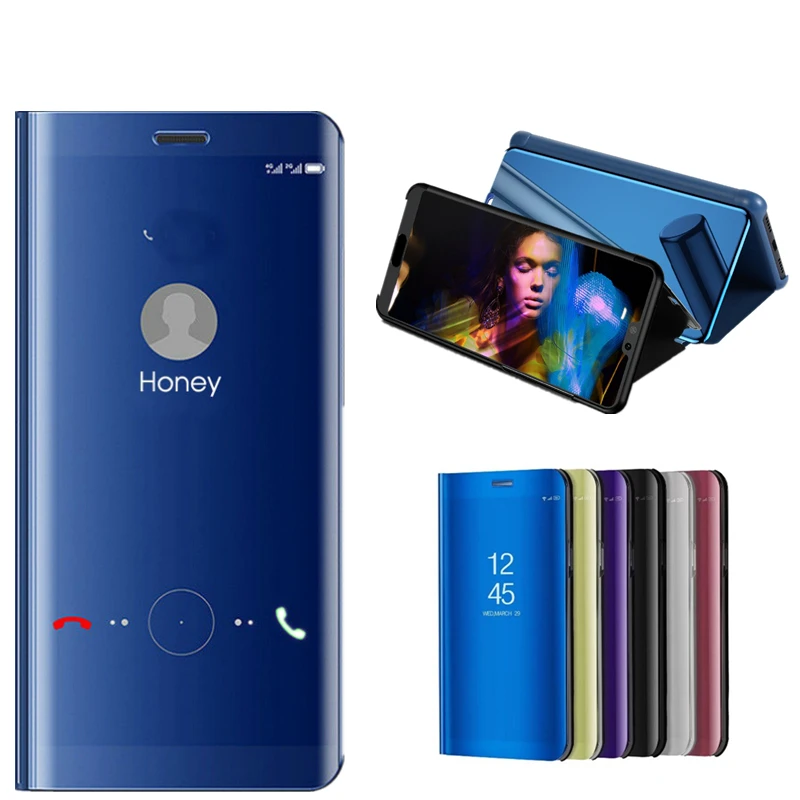 

New Mirror case for huawei P20 Pro P10 Plus Mate 20 10 Pro Smart Clear Mirror View Case For huawei P20 Lite P10 Flip Stand Cove
