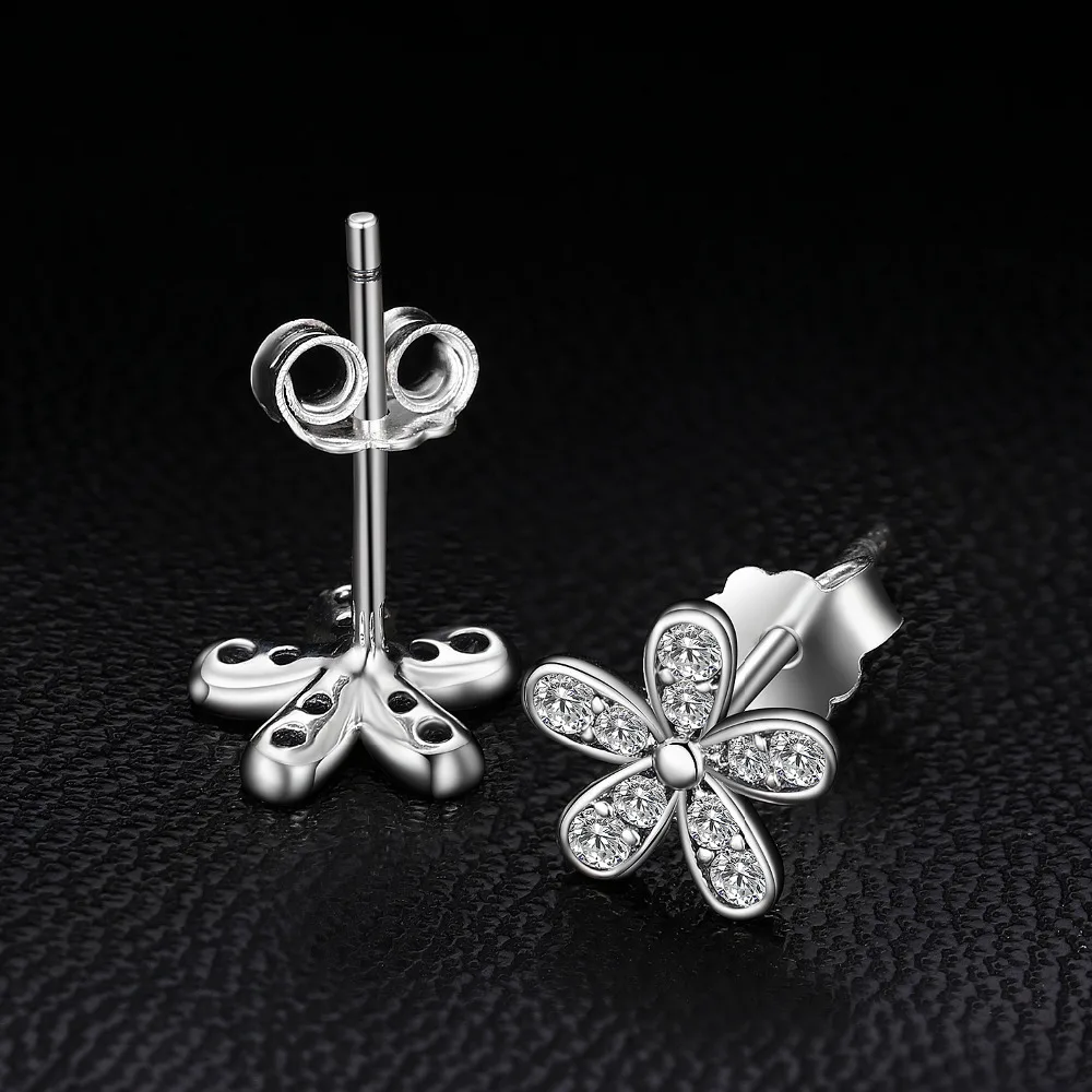 Jewelrypalace 925 пробы серебряные серьги гвоздики серьги фианит уникальный дизайн Модные украшения Ослепительная Дейзи подарки