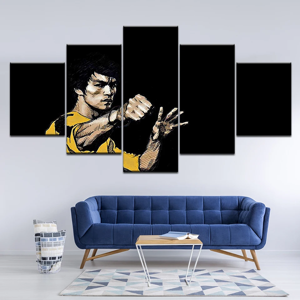 BRUCE LEE DO NOT PRAY FOR PICTURE PRINT ON FRAMED CANVAS WALL ART HOME DECOR