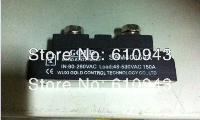 

high quality 150A SSR,input 90-280VAC output 40-530VAc single phase solid state relay