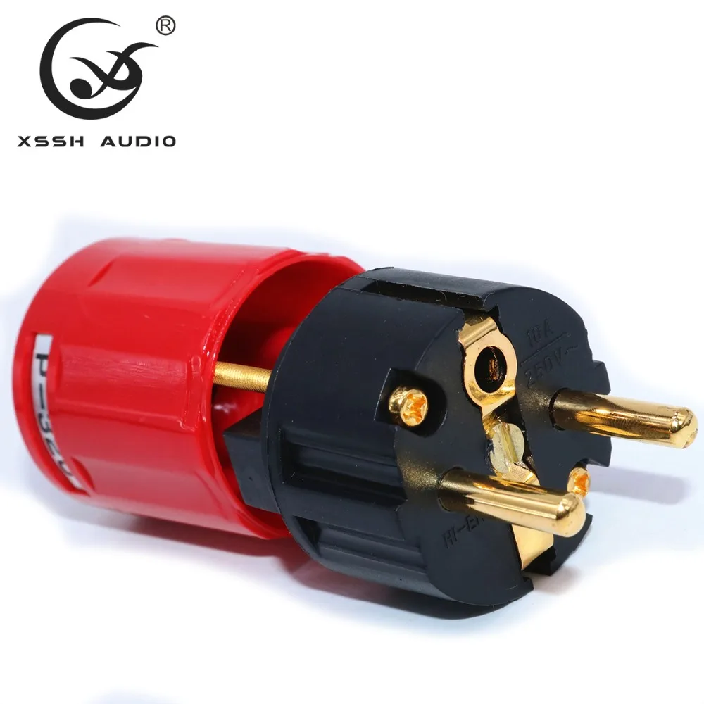 XSSH аудио йиво P 320 C OEM Hi Fi с золотым покрытием красный чистый Медь Schuko EU US питания