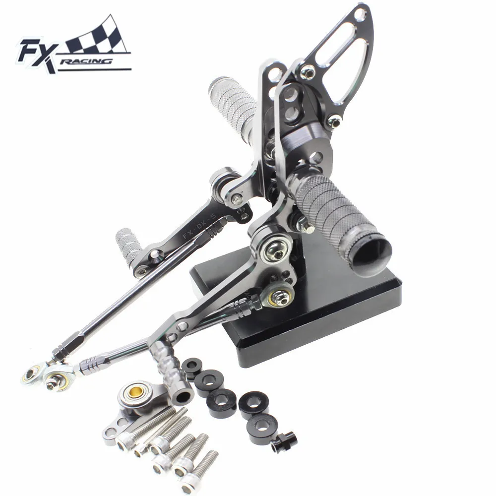 

CNC Motorcycle Foot Pegs Rest Footpegs Pedals Rearset Footrest Rear Set For Ducati 848 EV0 2008 - 2013 1198 2009 - 2011