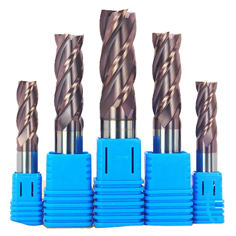 

HRC50 Flat Milling Cutter 4 Edge Tungsten Steel Cutter 16mm Diameter Coated Cutter Hard Alloy CNC Machine Tools (1 PCS)