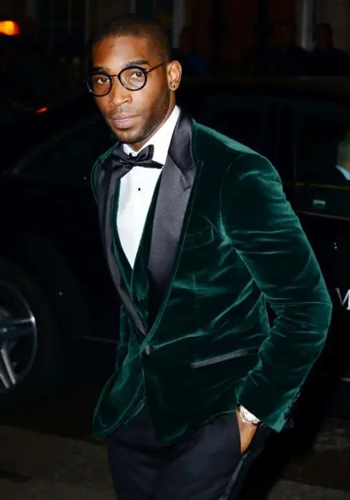 Velvet green suit mens Clearance