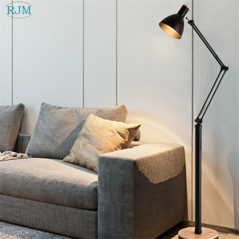  Nordic Modern Minimalist LED Creative Rocker Arm Living Room Tea Table Lamp Bedroom Bedside Lamp Wo - 32880518246