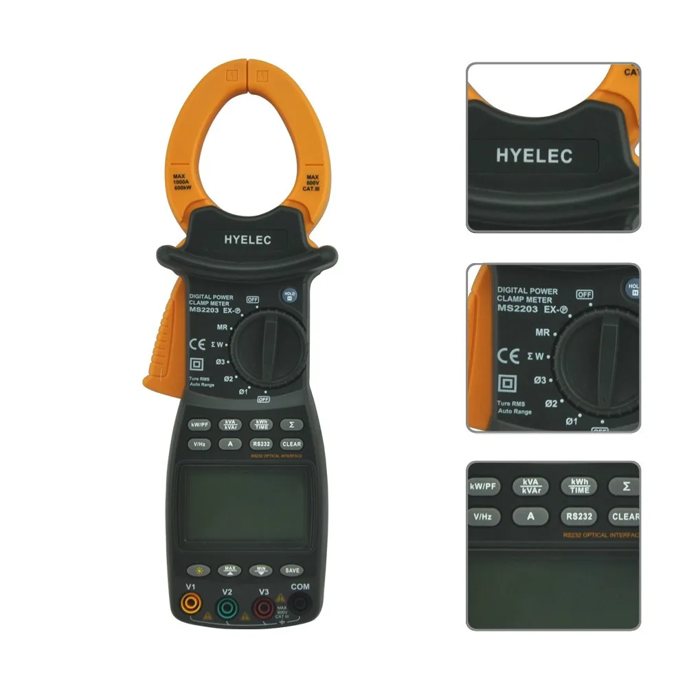 HYELEC-MS2203-3-Phase-LCD-Digital-Professional-High-Sensitivity-Clamp-Power-Meter-Factor-Correction-USB-True