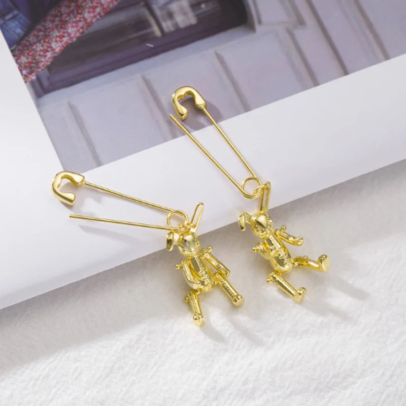 

New Lovely Solid 925 Sterling Silver Bunny Pin Earrings For Women Rabbit Animal Jewelry Best Birthday Gifts With Free Gifts