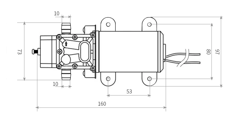 Kamoer KLP40 серия Micro милые мембранный Водяной насос 12 V, 4000 мл/мин