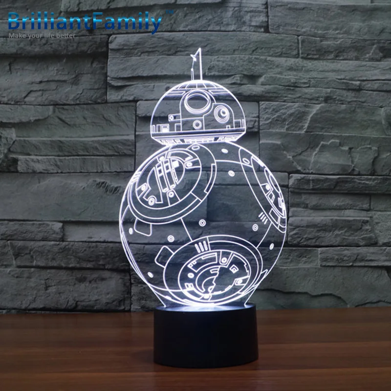 

Star Wars colorful 3D Book table lamp LED visual three-dimensional lights illusion Decorative lamp home touch switch