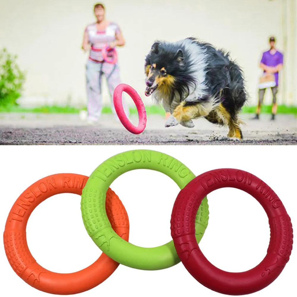 إيفا الحيوانات الأليفة التدريب لعب الكلب تحلق القرص حلقة العائمة كلب مضغ لعبة تحلق القرص مضحك التفاعلية دمية على شكل كلب الحيوانات الأليفة ا...