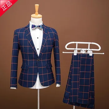 

Fall 2020 cultivate one's morality men's suits the groom wedding dress leisure suit two British grid