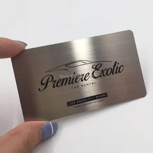 (150pcs/lot)Cheap customized CR80 loyalty Stainless Steel Metal Business Card e loyalty