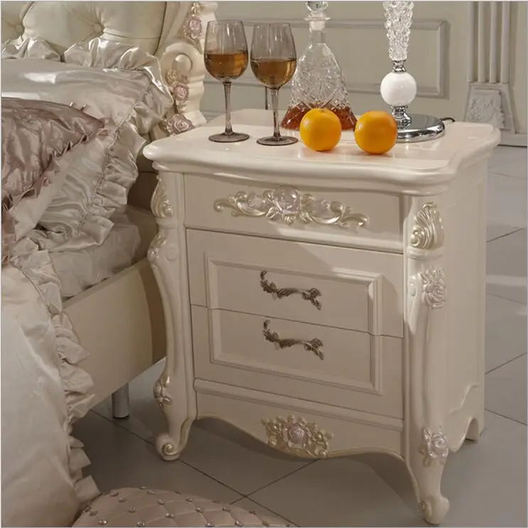 high quality bed Fashion European French Carved bed nightstands 10307