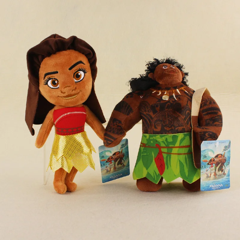 2 Styles Kawaii Princess Moana Series Plush Soft Stuffed Doll Toys For Kids Birthday Gifts