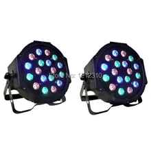 Лидер продаж 18*3 Вт свет этапа высокое Мощность рабочие харатеристики освещения RGB с DMX512 Master Slave светодиодный плоский DJ контроллер оборудования DHL