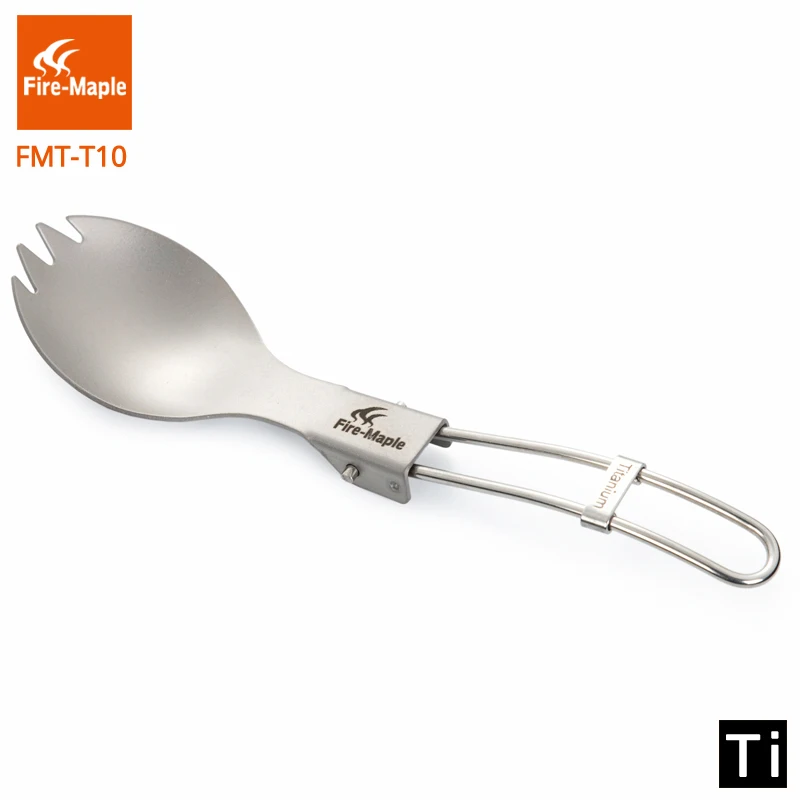 Огненный клен Сверхлегкий складной титановый ложка Spork походная посуда походные столовые приборы легкий походный инвентарь FMT-T10