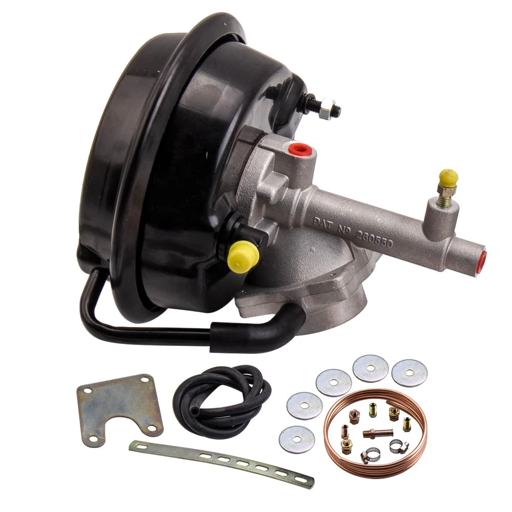 Vh44 Remote Mount Brake Booster & Fitting Kit For 4 Wheel Drum Brake