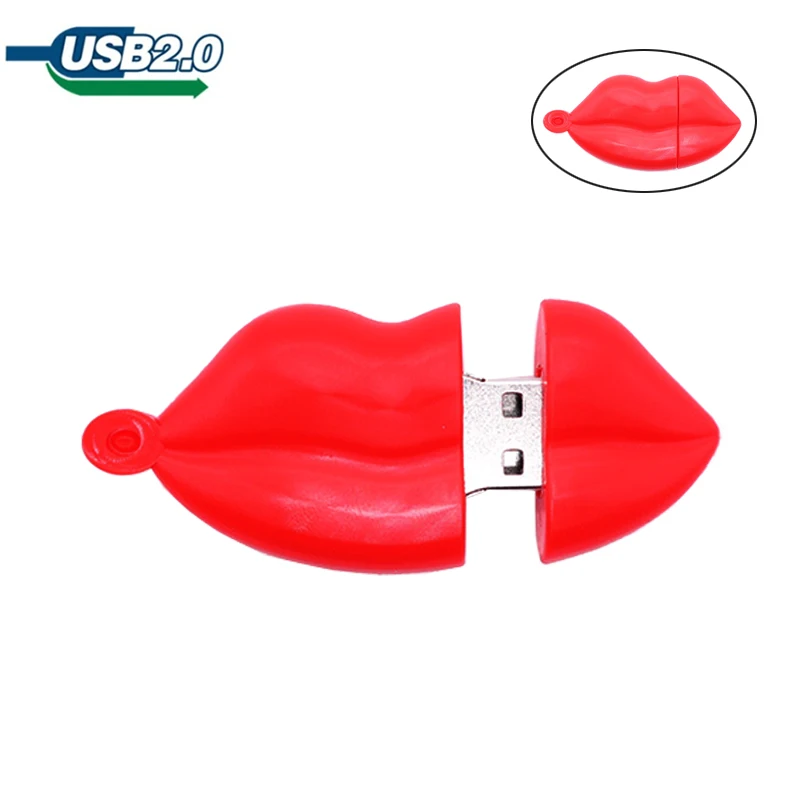 USB флеш накопитель в виде губ 4 128 ГБ|USB флэш-накопители| |