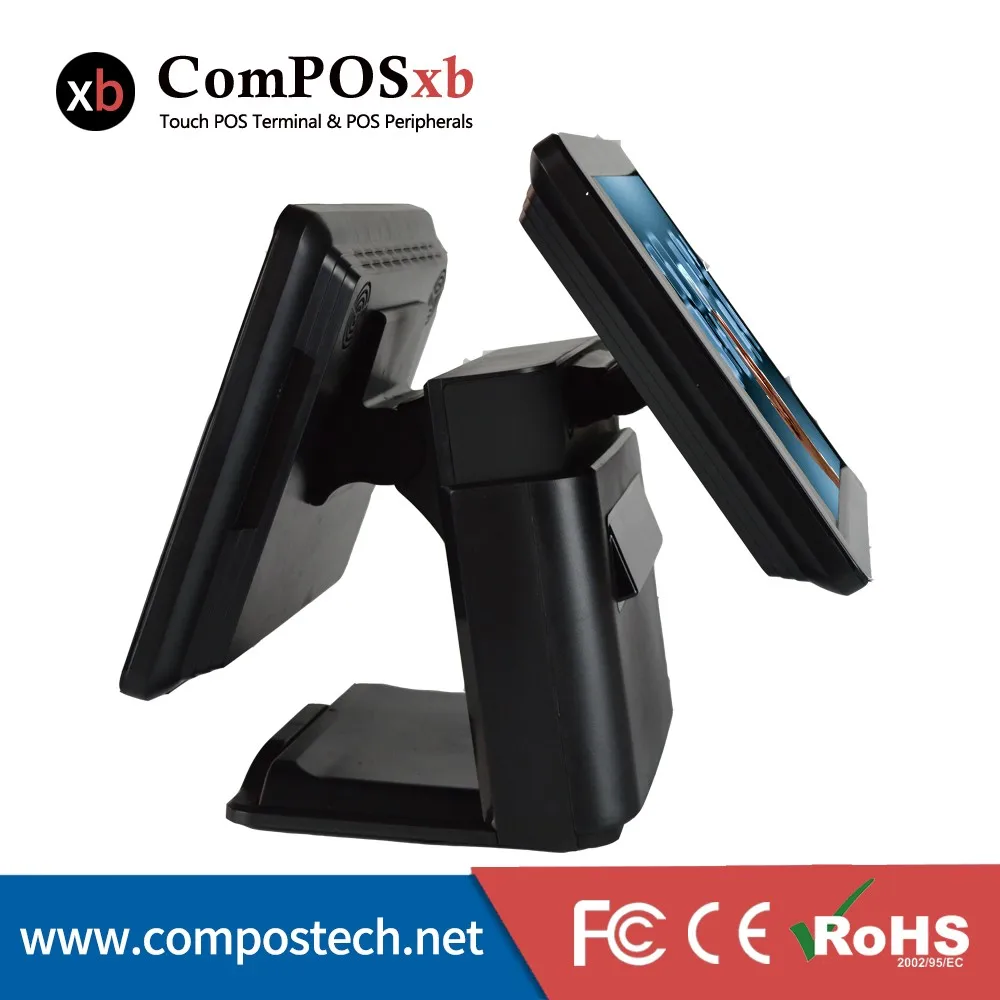 

Made In China 15 Inch All In One 5 Resistive touch screen Dual Screen Pos Machine