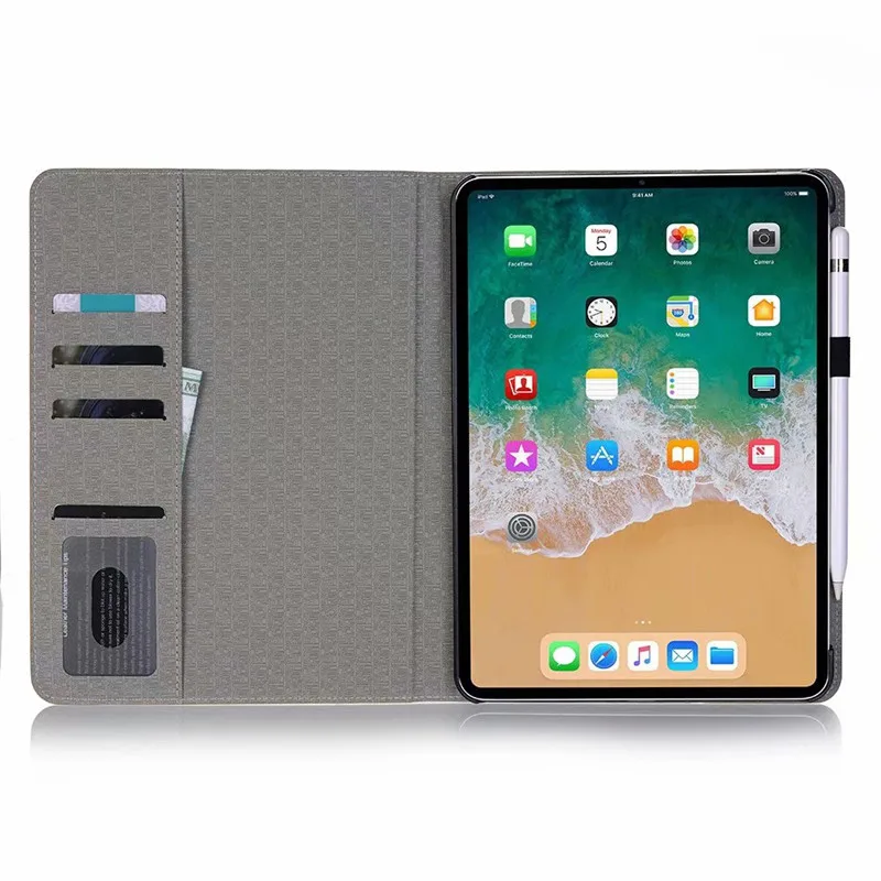Роскошный чехол для iPad Pro 11 ”, из искусственной кожи, умный чехол, чехол-книжка с автоматическим пробуждением, чехол для нового iPad Pro 11, Fundas Capa