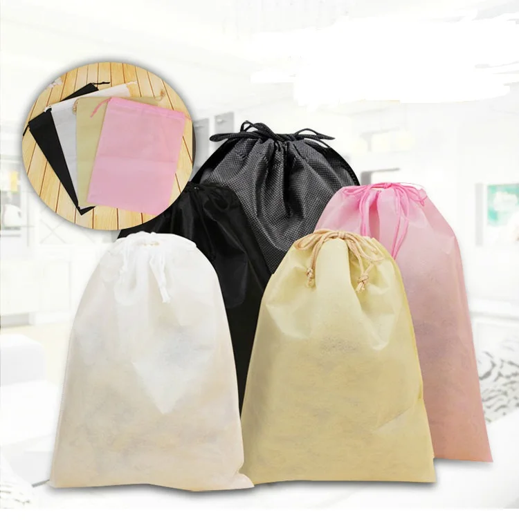1pcs Nonwovens Storage bag Bunched drawstring bag Handbag Travel Sundries Storage Kids Toys Laundry Lingerie Makeup Pouch