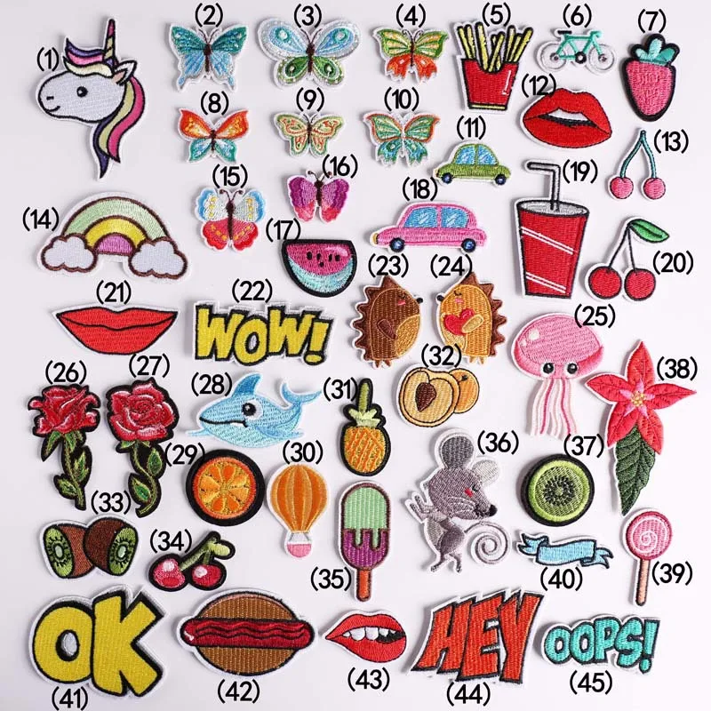 

Embroidered chapter can be self-adhesive, ironable, washable, balloon, mouse, costume patch