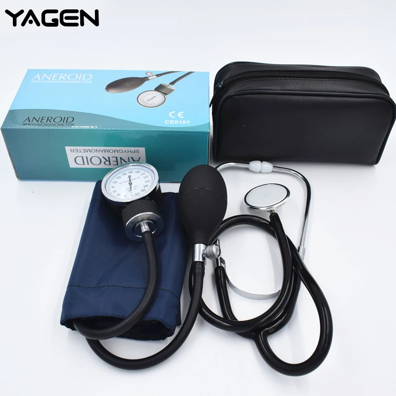 New Aneroid Sphygmomano meter Cuff Blood Pressure Monitor with Stethoscope Nylon Cuff Dial for Doctor Nurse|blood pressure monitor|cuff blood pressure monitorpressure monitor - AliExpress