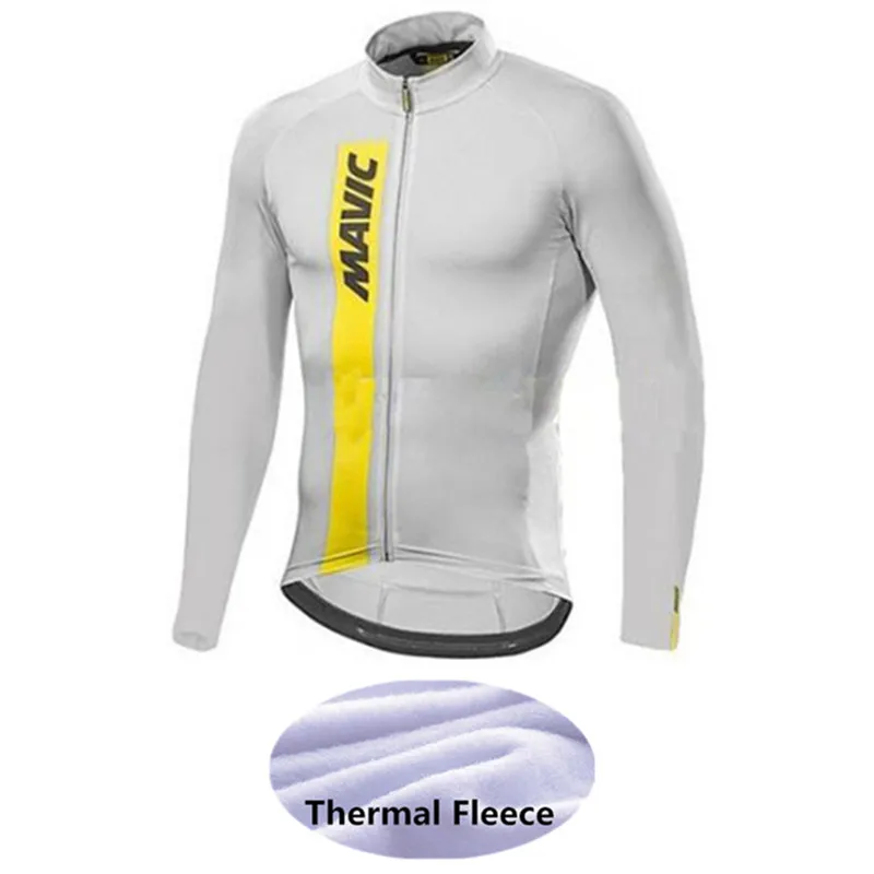 mavic мужские флисовые Теплые майки с длинным рукавом для велоспорта Mtb Одежда для велоспорта - Цвет: Long Jersey
