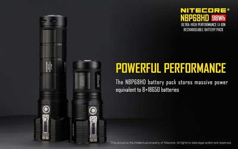 Baterias para Nitecore Batttery Pacote Nitecore Built-in 3400mah 18650 Tm39 Tm39lite Tm26 Tm36 Tm28 Nbp68hd 4*8 5 Cheap Acessórios portáteis de iluminação