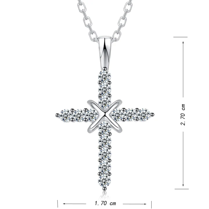 720N41001 CROSS PEDNDANT WHITE GOLD size