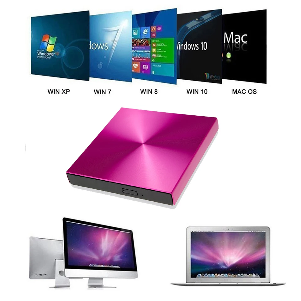 Newest USB 3.0 External DVD Burner CD Player Portable Optical DVD Drive For MacBook Laptop/Windows 8/10 Newest USB 3.0 External DVD Burner CD Player Portable Optical DVD Drive For MacBook Laptop/Windows 8/10