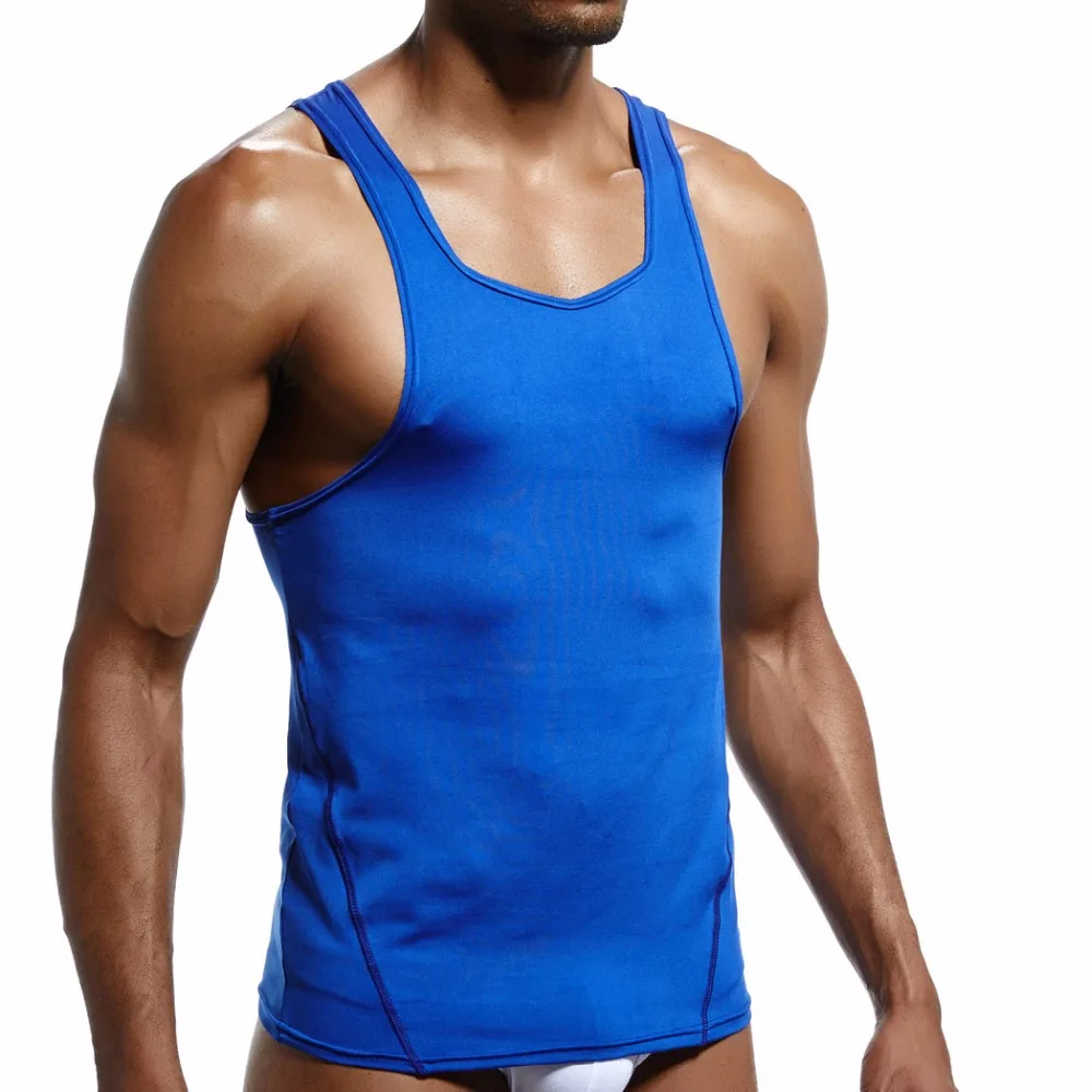 new Cotton superbody Summer men clothing Tank Tops Black White fashion Singlets Sleeveless tight