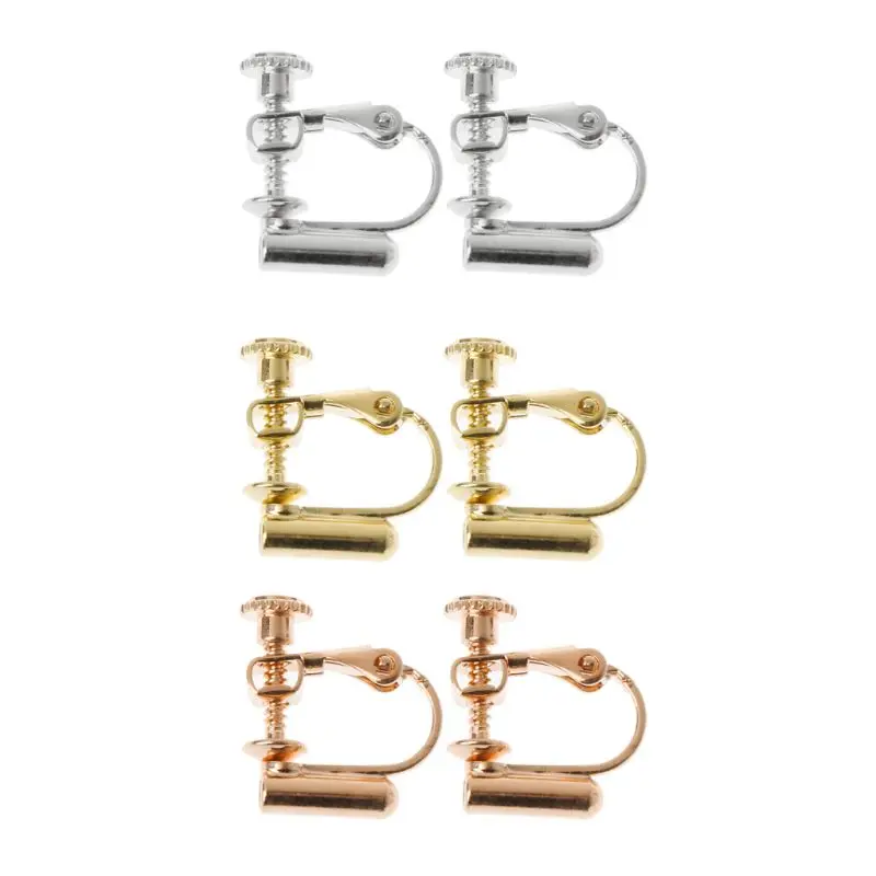 

Clip on Earring Converters No-pierced Ears Turn Any Studs Into A Clip-On Round Hoop Clip Fashion Earrings Clip On Earring