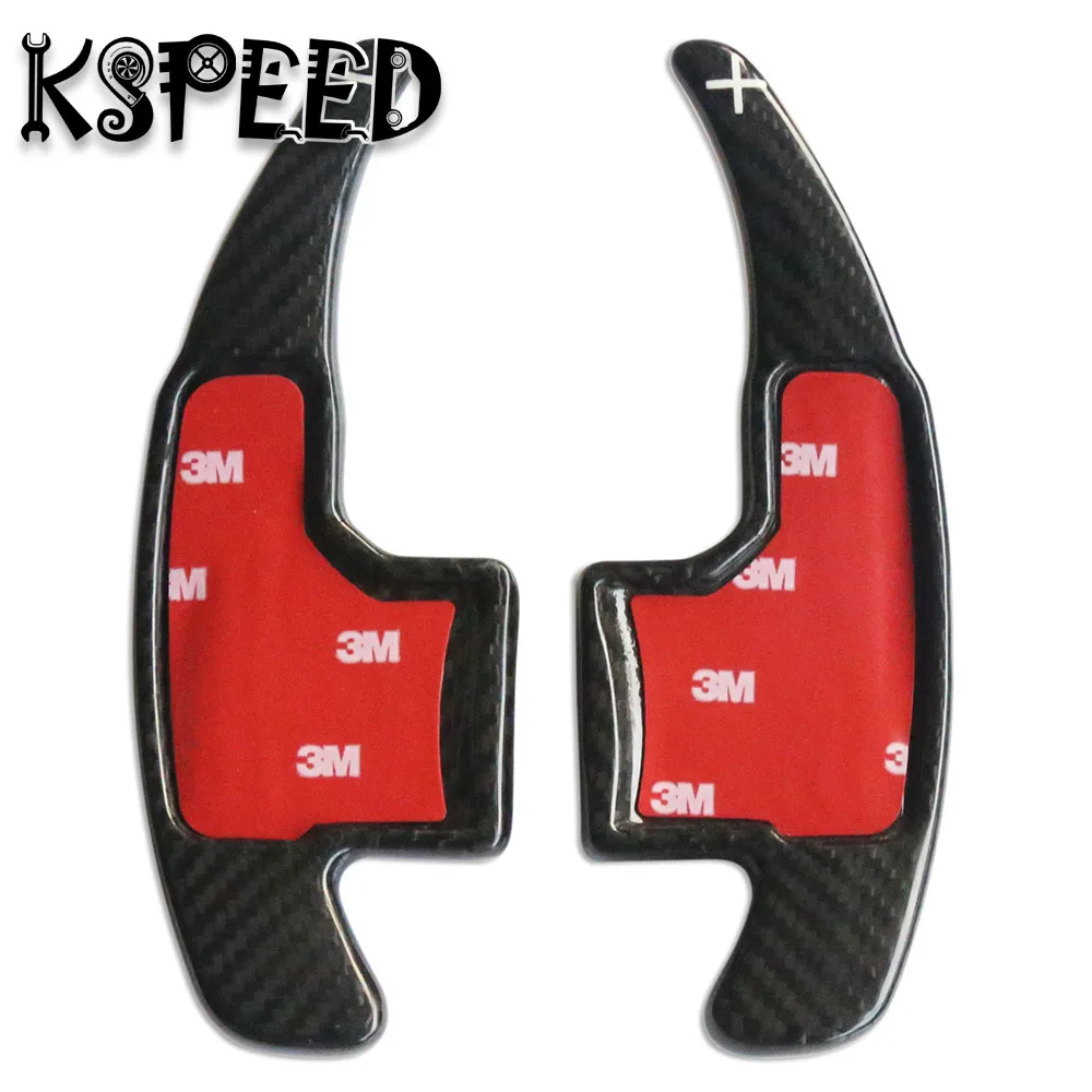 

Real Carbon Fiber For Ford Mustang 2015-2017 Shift Paddle Black Steering Wheel Paddle Shift Extension One Pair