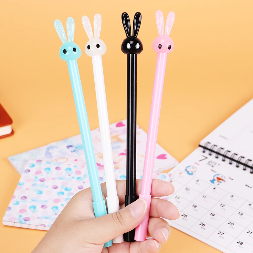 

Black Ink Pen 0.5MM Rabbit Gel Pen Cute Unisex Pen Gift For Kids Stationery Office Learning School Supplies
