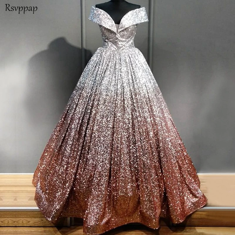 glittery evening gowns