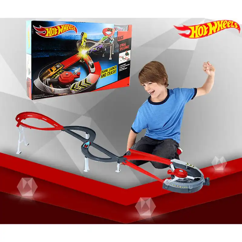 hot wheels spiral speedway track set