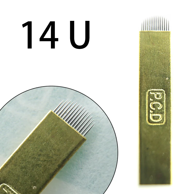 500 шт. PCD 12 штифтов Lamina Nano Blade Premium Hard 0 25 мм Перманентный макияж микроблейдинг игла