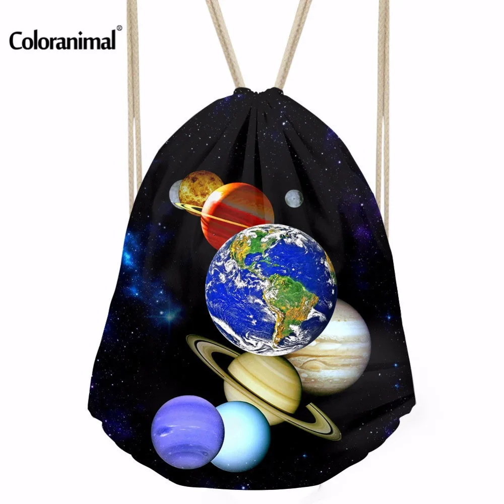 Coloranimal 3D планета печати мини-рюкзак Для женщин Mochila хранения сумки моды школьные сумки для подростков sac dos шнурок