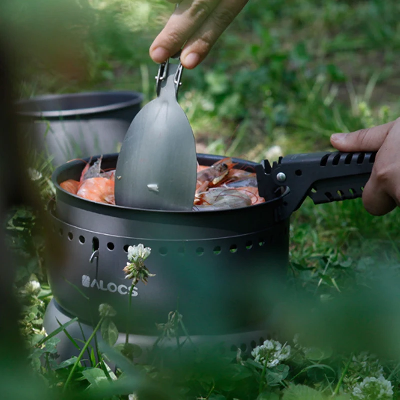 1 piezas Camping Picnic Pot Gripper Pan Bowl Pot utensilios pinza Clip mano abrazadera de aleación de aluminio al aire libre Camping cocina Gadget