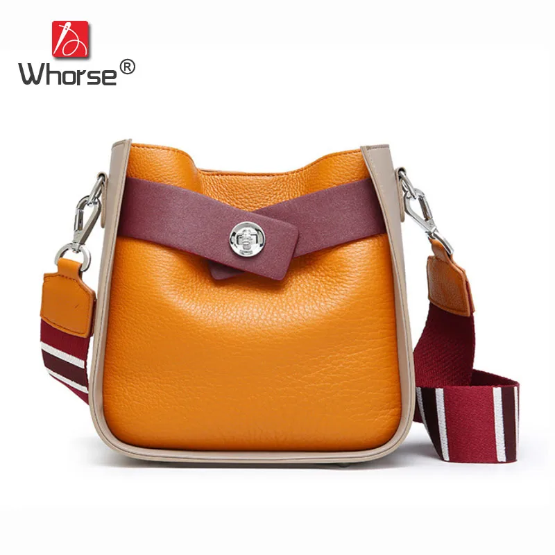 

New Fashion Cowhide Womens Handbag Casual Tote Composite Shoulder Messenger Bags For Women Genuine Leather Lady Bag W10040